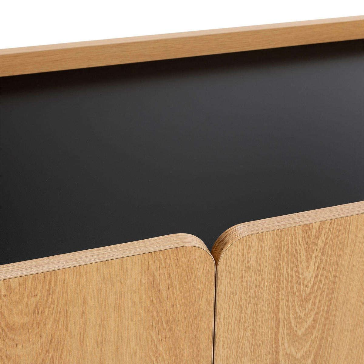 SIDEBOARD Curva 3 türen Eichenfarbe - Honigeiche, Holzwerkstoff (140/80/40cm)