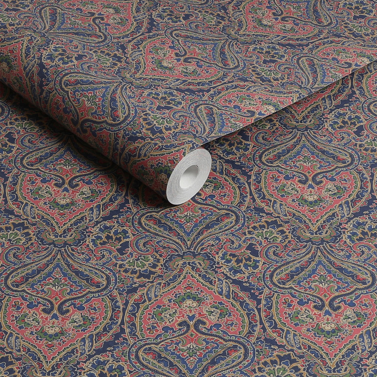 VLIESTAPETE opulentes Paisley-Muster 1000x52cm - Blau/Multicolor, Papier/Kunststoff (52/1000cm) - Joules