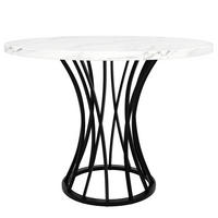 ESSTISCH Marmoroptik Weiß/Schwarz 80/80/76 cm - Schwarz, Holz (80/80/76cm) - PANGIVO