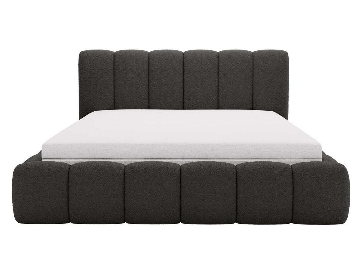 POLSTERBETT Cloud 180x200 Bouclé-Stoff Schwarz - Schwarz, Textil (180/200cm) - Graingold