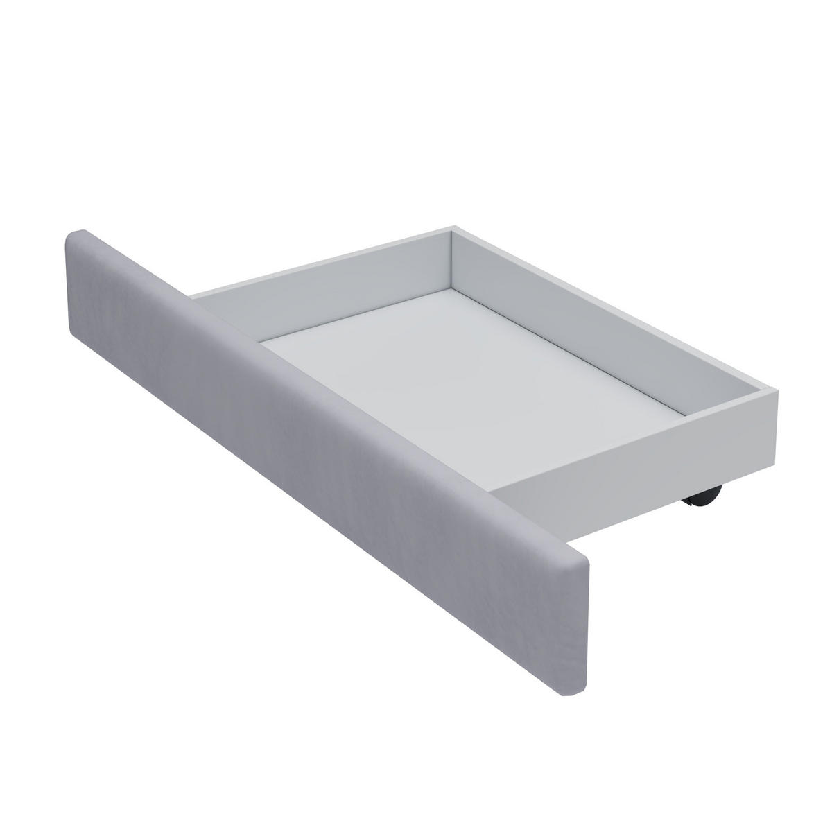 POLSTERBETT 180x200 Samt grau - Grau, Textil (180/200cm) - LEBENLANG