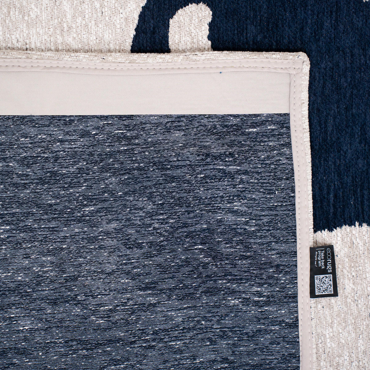 TEPPICH Sea Ink Ribbon 280/390 cm - Blau, Textil (280/390cm) - Louis De Poortere