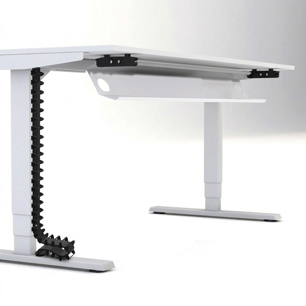 KABELMANAGEMENT-SET Horizontaler Kabelkanal Flex-big + Vertikale Kabelführung / Plus Vertikale Kabelführung Weiß 1280mm - Weiß, Metall (16/128/10cm) - ASSMANN