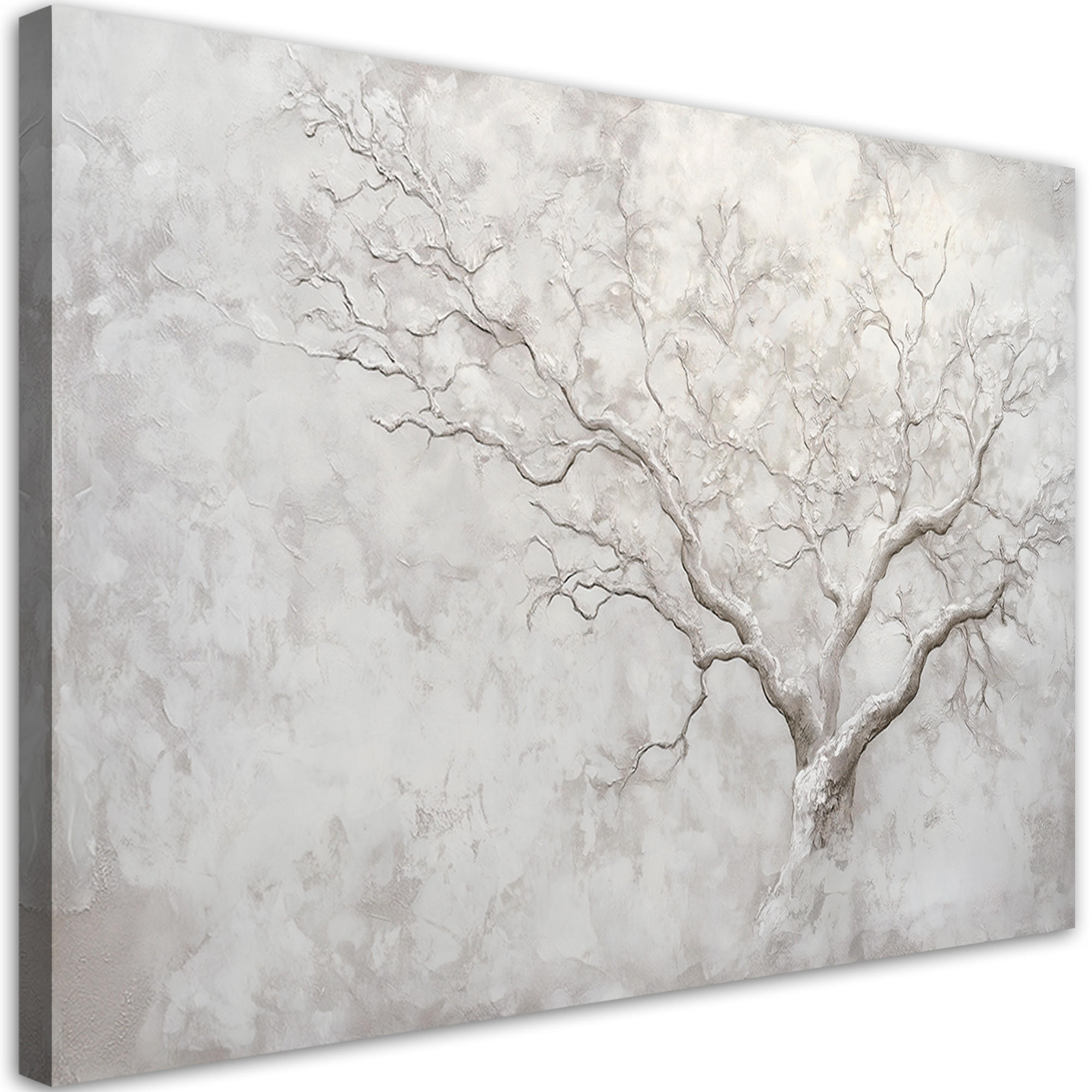 WANDBILD baum ohne blätter - Grau, Textil (60/40cm) - Feeby