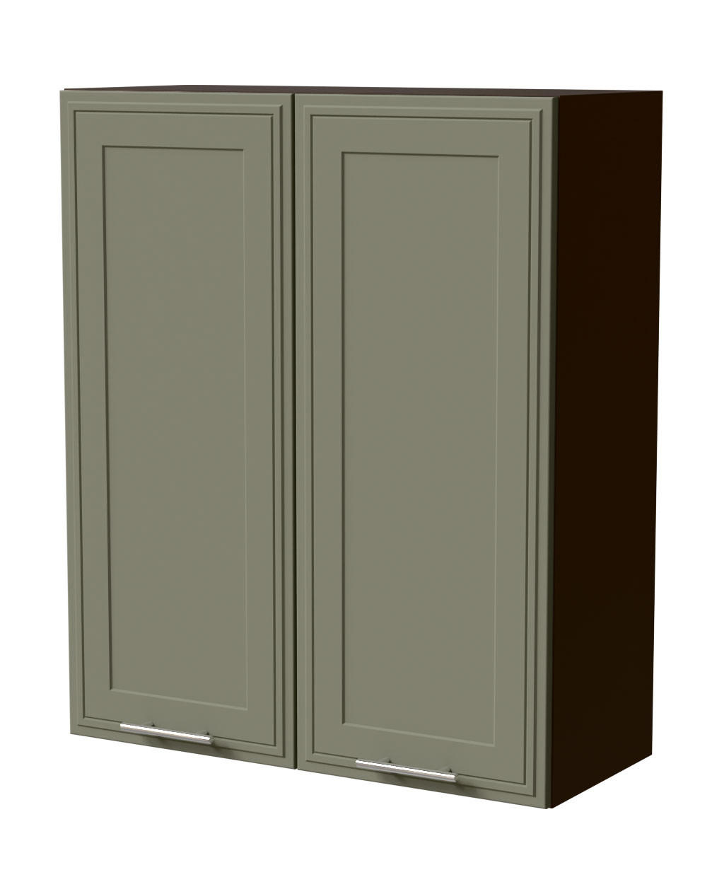 HÄNGESCHRANK Salo W4/80 Lava / Reed Green Matt 80 / 32,5 / 96cm - Dunkelgrau/Grün, Holz/Holzwerkstoff (80/96/32.5cm) - Feldmann-Wohnen