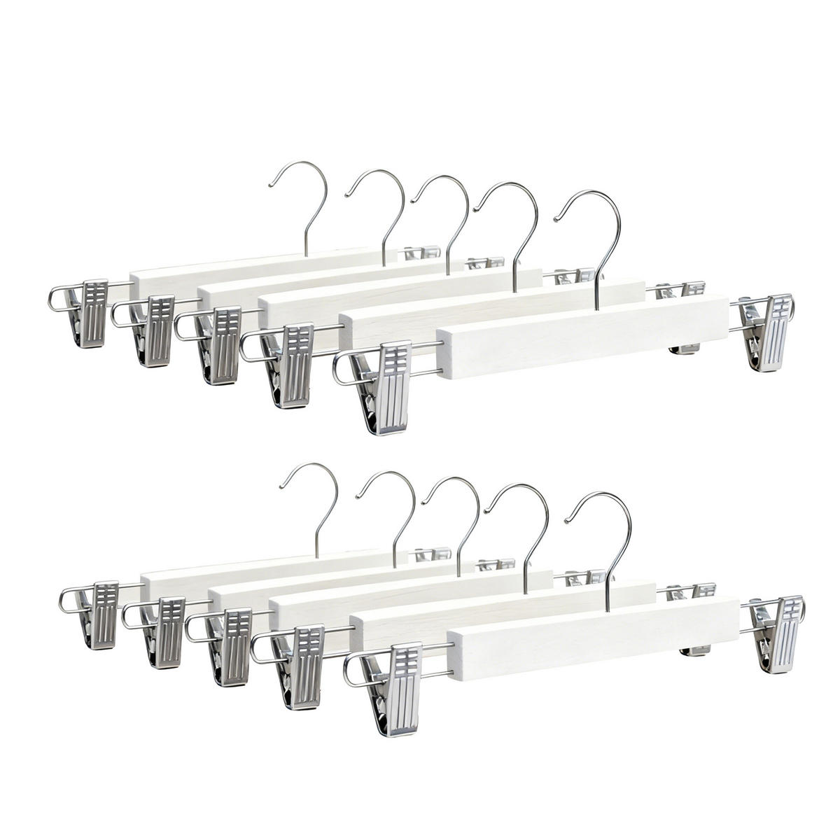 HOSENBÜGEL - Weiß, Holz/Metall (36/12/1.2cm) - Relaxdays