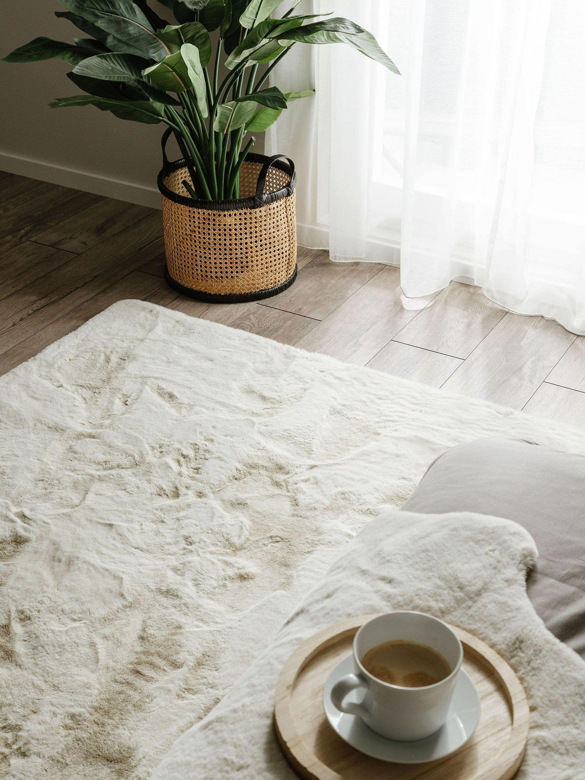 KUNSTFELL-TEPPICH Dave Cream 80x150 cm - Creme, Textil (80/150cm) - benuta Nest