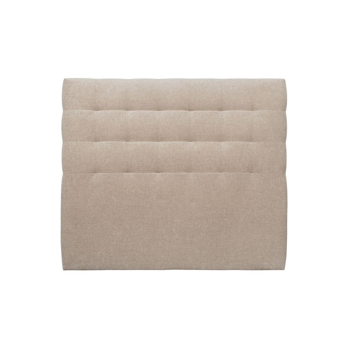 KOPFTEIL gepolstert - Gesteppt – Beigebrauner Stoff - 200 cm - Beige/Braun, Karton/Holz (200/120/10cm) - Sommeil de Plomb