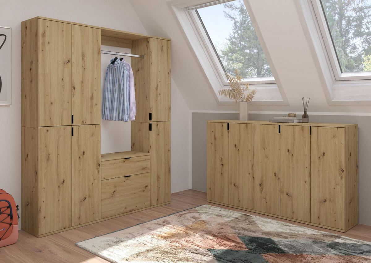 HOCHSCHRANK PROJEKT X (B/H/T: ca. 30/193/34 cm) in Artisan Eiche Nachbildung/Artisan Eiche Nachbildung - Eiche Artisan, Holzwerkstoff (30/193/34cm)