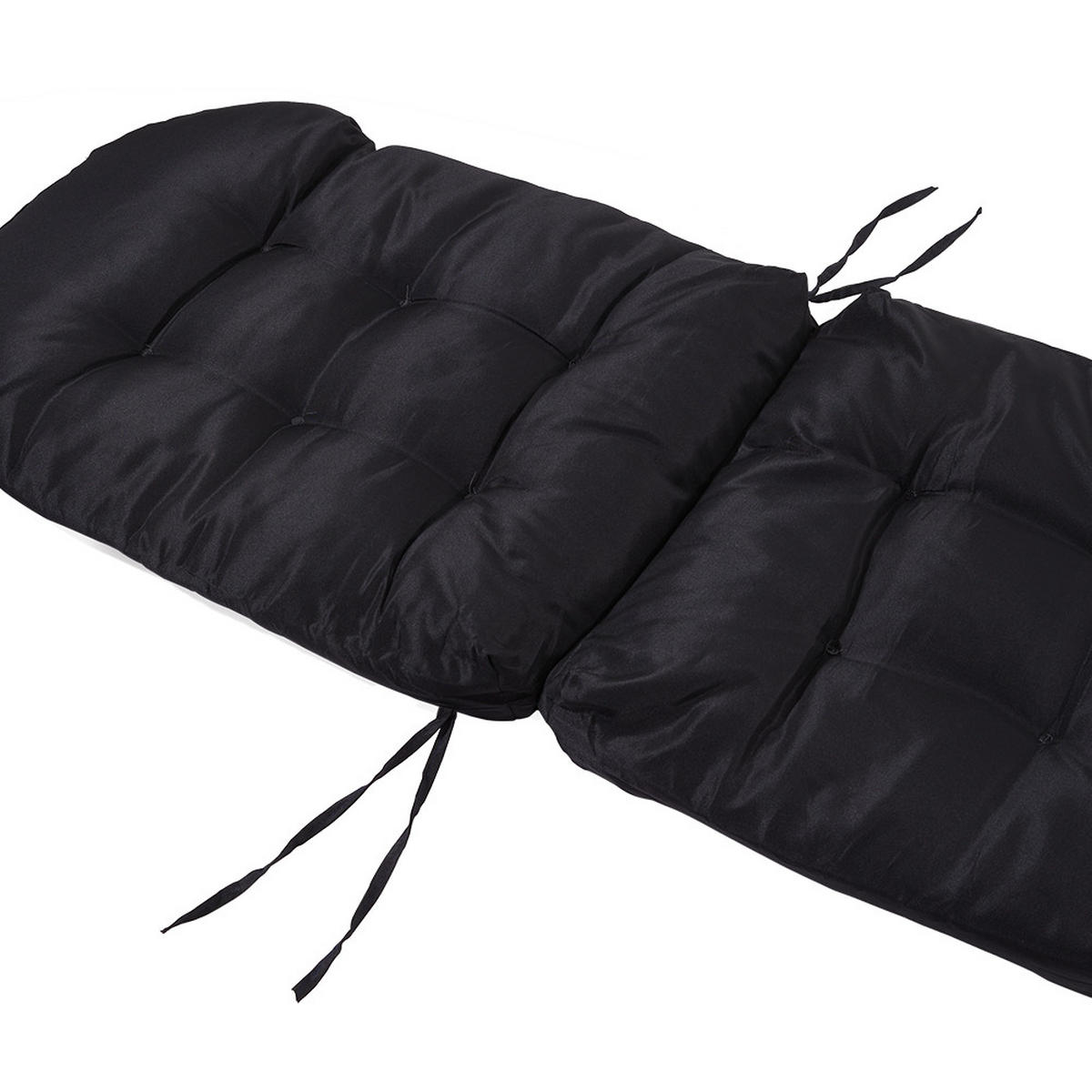 STUHLKISSEN aus Polyester PP-Baumwolle in Schwarz Wasserfest 125 x 53 cm - Schwarz, Textil (53/125cm) - Livingandhome