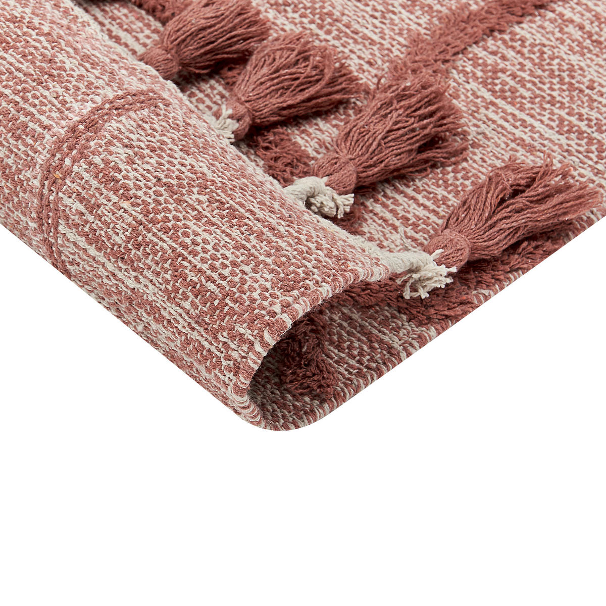 KURZFLOR-TEPPICH Kirsehir 200/140 cm - Rot, Textil (140/200cm) - Beliani