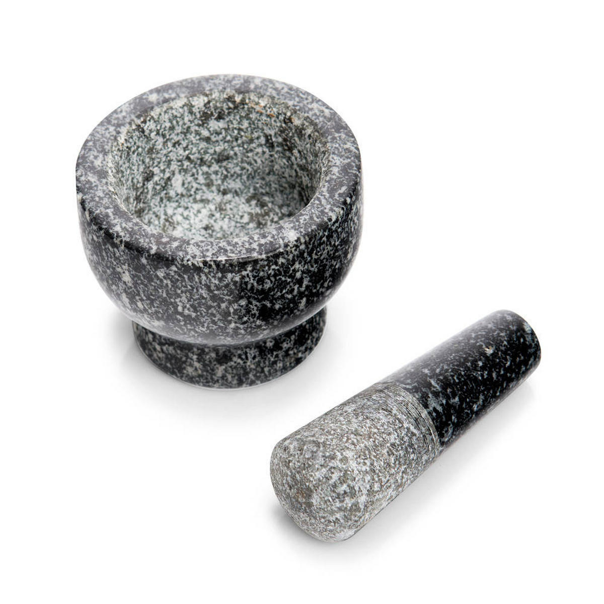 MÖRSER mit Stößel Granit 9/9/6,5 cm - Anthrazit, Stein (9/6.5/9cm) - ZELLER