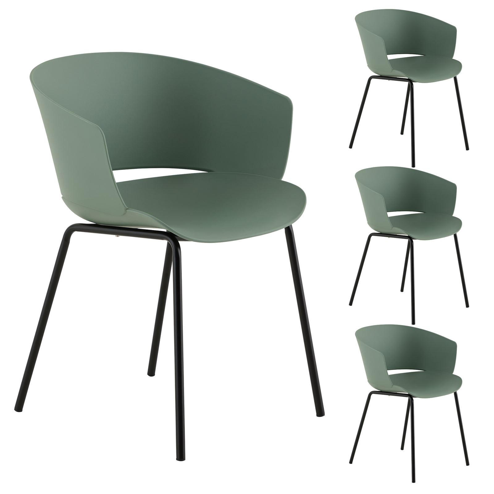GARTENSTÜHLE NIVEL 4ER-SET - Grün, Textil (60/80/56cm) - IDIMEX