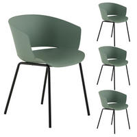 GARTENSTÜHLE NIVEL 4ER-SET - Grün, Textil (60/80/56cm) - IDIMEX