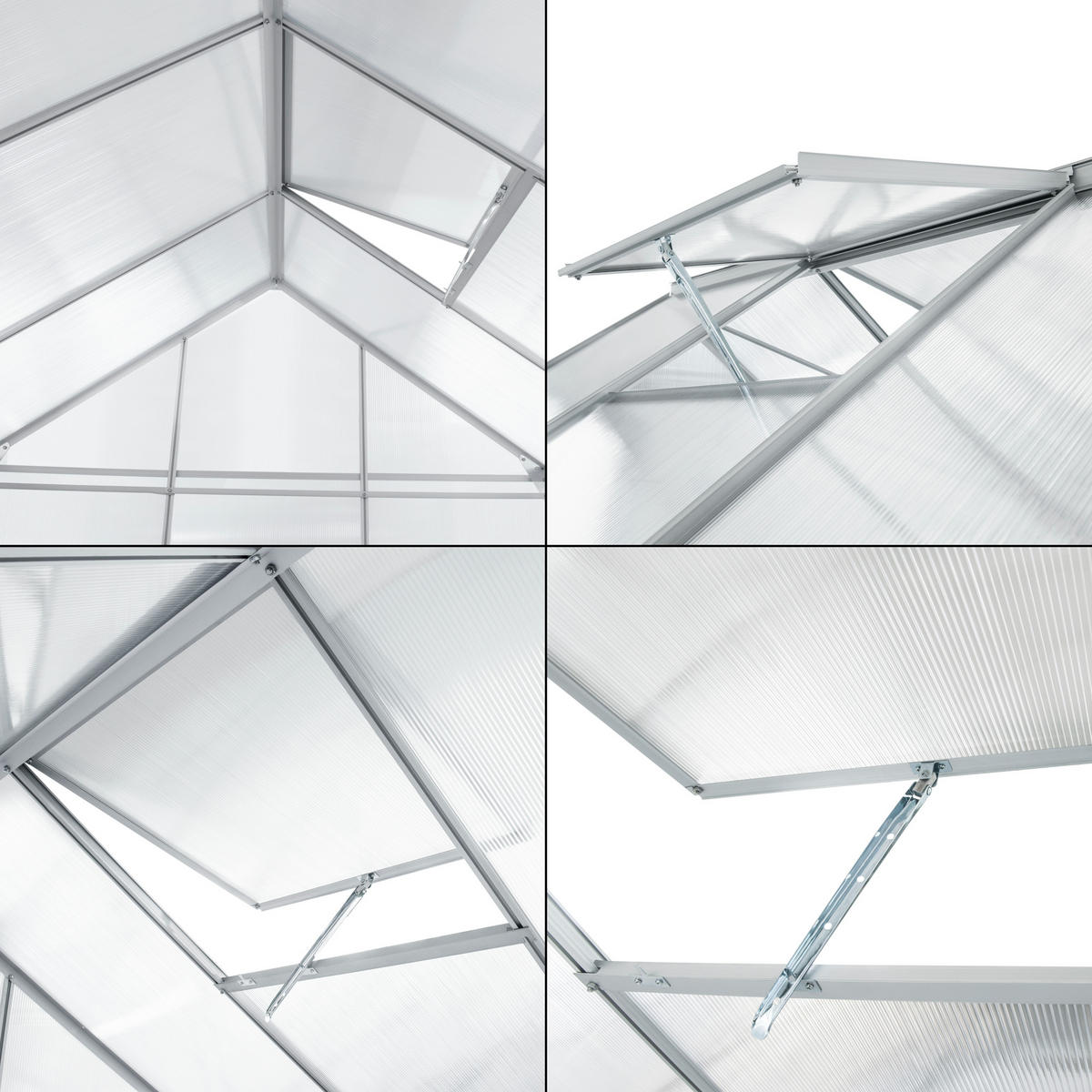 TREIBHAUS Oisterwijk - Transparent, Kunststoff/Metall (190/195/190cm) - [en.casa]