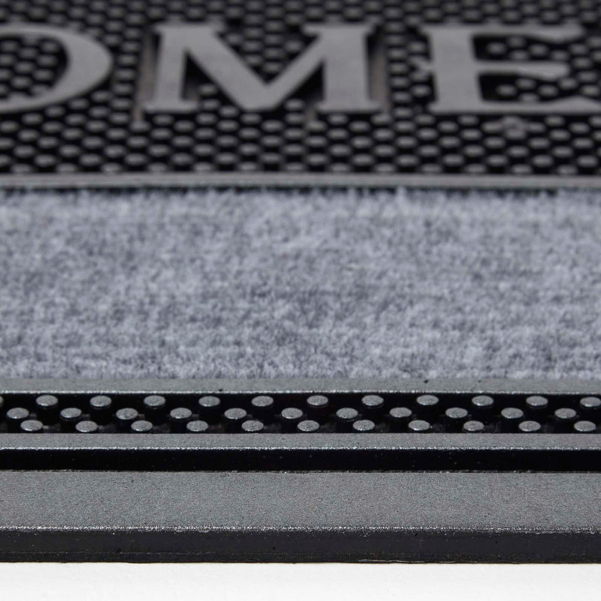 FUSSMATTE Welcome silber-grau, geschwungen 45/75 cm - Grau, Naturmaterialen (45/75cm) - Homescapes