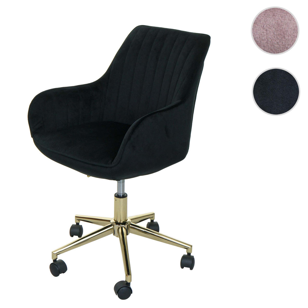 BÜROSTUHL MIT ARMLEHNE Schwarz - Schwarz, Textil (58/87/58cm) - MCW