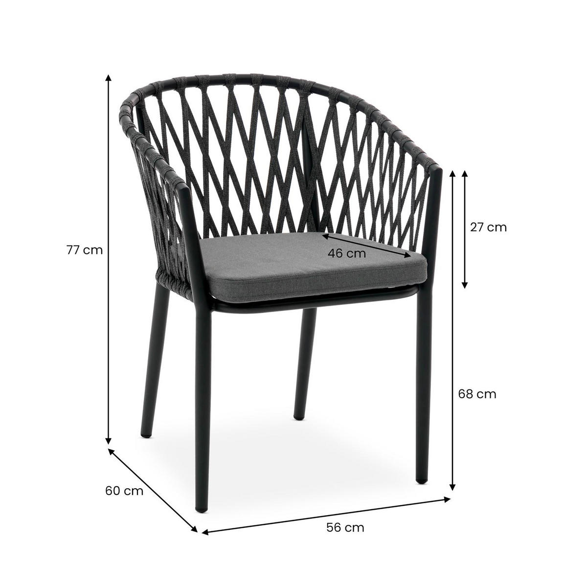 GARTENMÖBEL SET SUNNY - Grau, Metall - IDIMEX