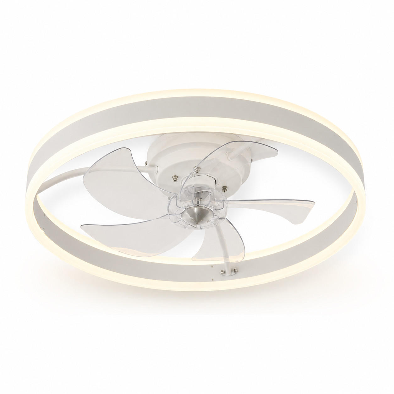 DECKENVENTILATOR FA111W Weiss mit LED Leuchte - Weiß, Kunststoff (52/52/15cm) - LOVHAUS
