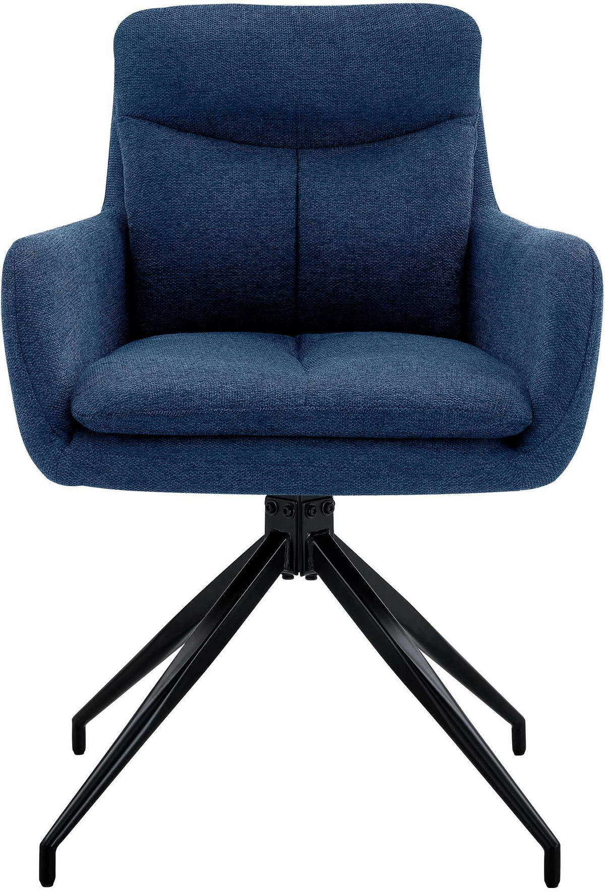 ESSZIMMERSTUHL 2er Set Stoff Blau - Blau, Textil/Metall (57/83/62cm) - CLP
