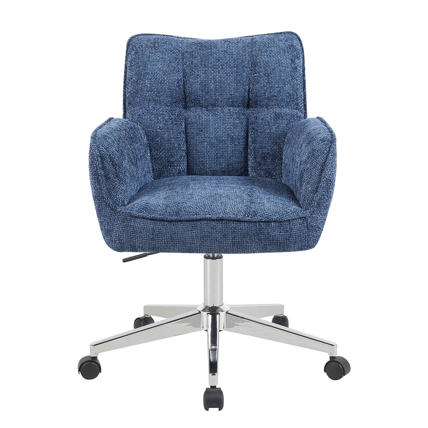 BÜROSTUHL Mika-Tabea 2er-Set - Chromfarben/Blau, Textil/Metall (59/81/66cm) - DUBI Möbel