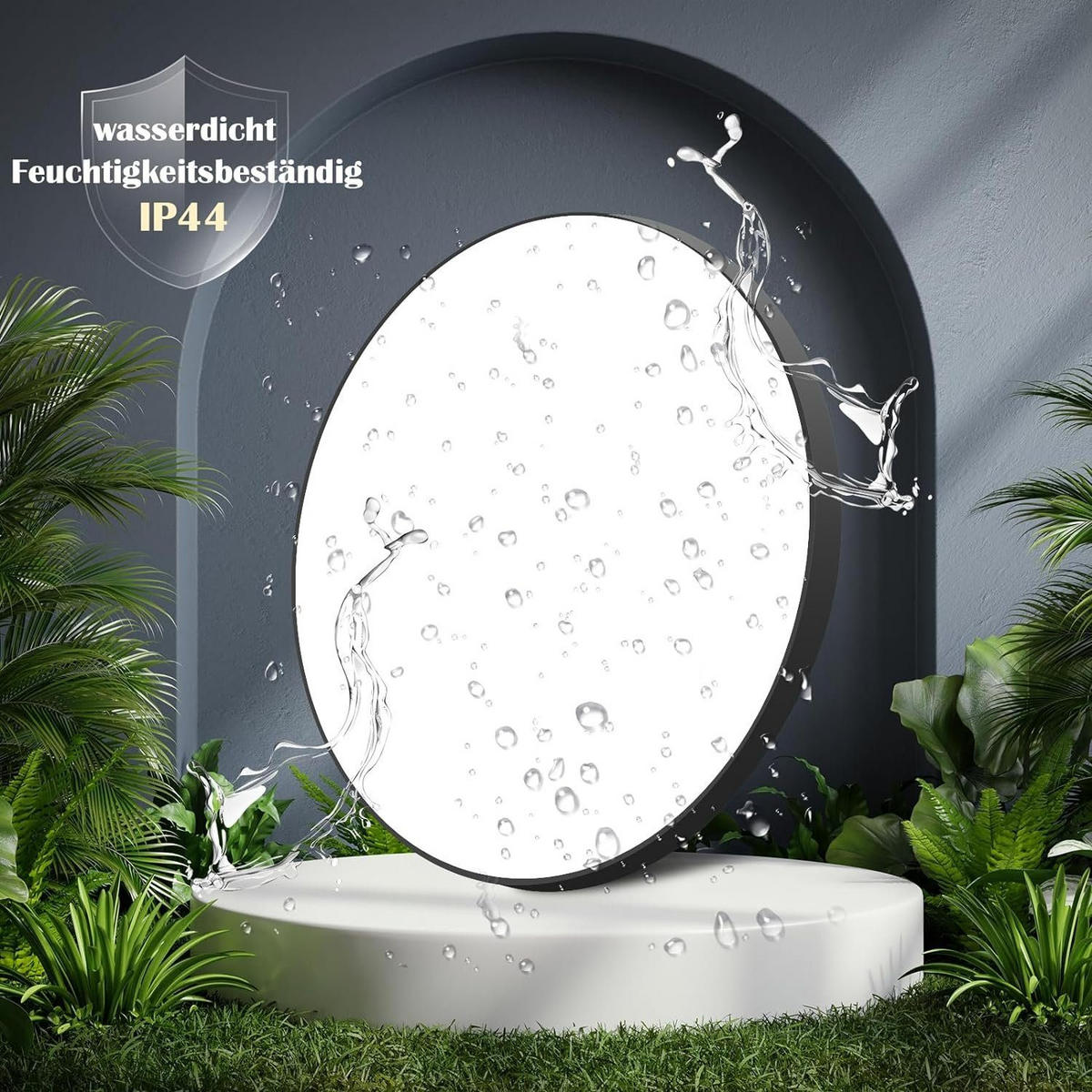 LED-DECKENLEUCHTE Eichhainbach 28.0/2.5/28.0 cm - Schwarz, Metall (28/28/2.5cm) - ZMH