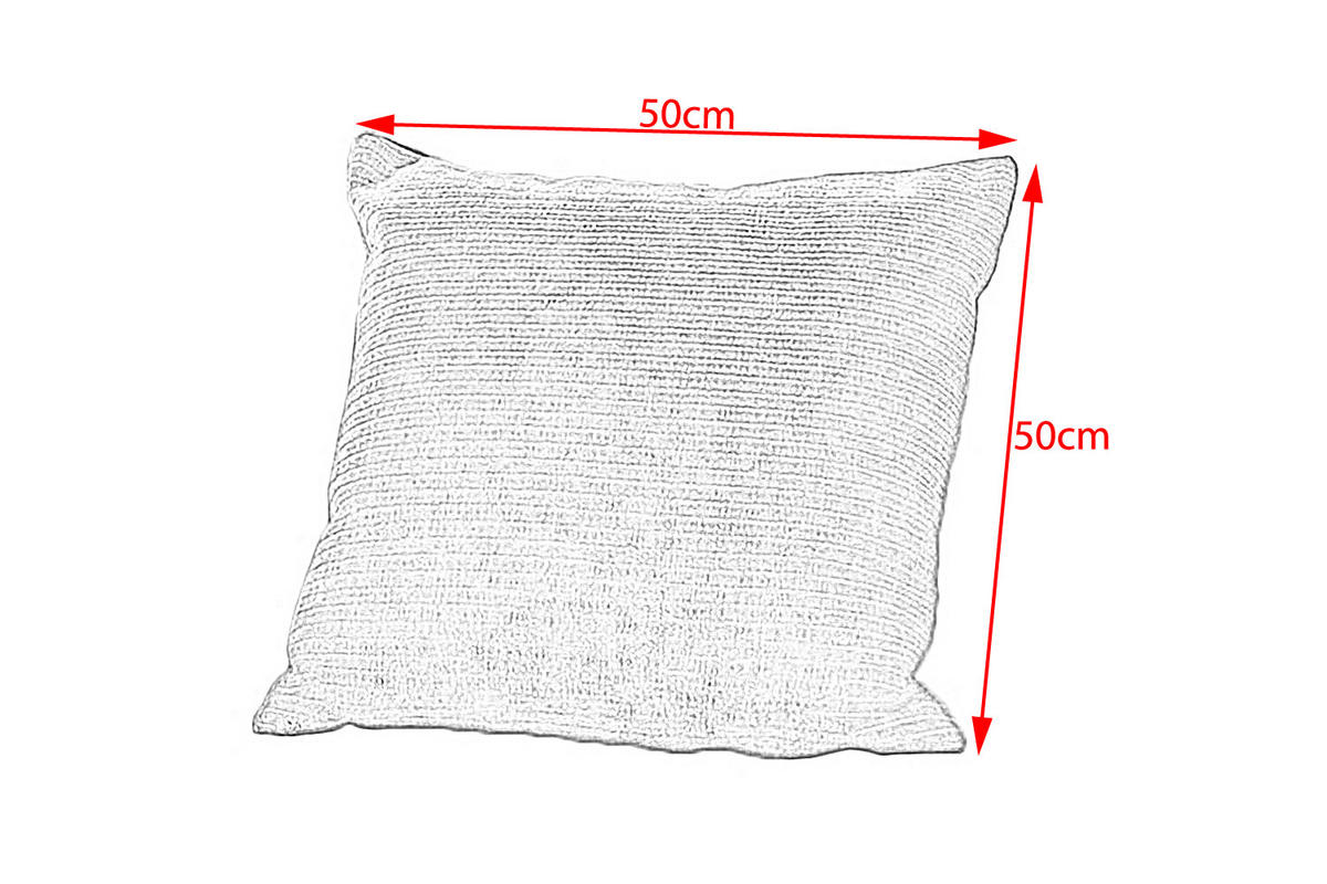 SPITZKISSEN MEDIUM SEPHI Cord - Anthrazit, Textil (50/50cm) - KAWOLA