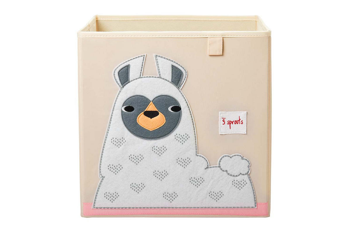 AUFBEWAHRUNGSBOX Lama 33x33x33cm - Naturfarben, Textil (33/33cm) - 3Sprouts