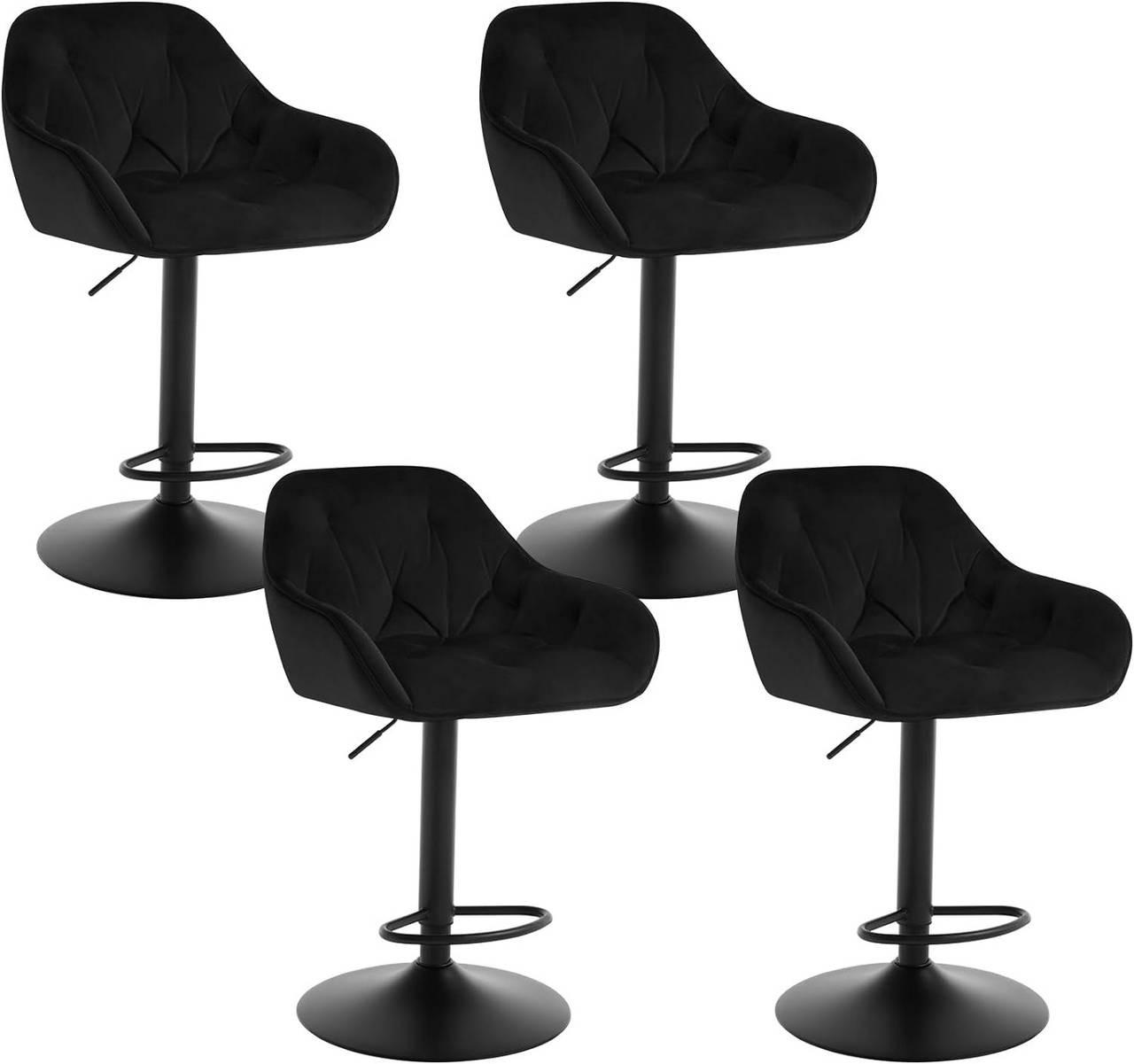 Woltu Barhocker Schwarz 52x87x50 cm