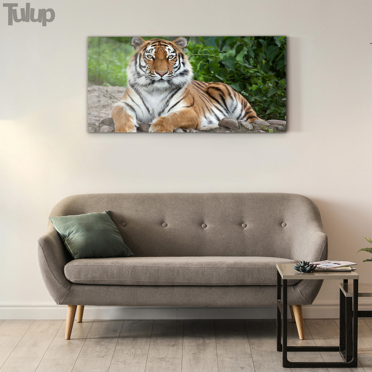 GLASBILD 120x60 cm Sibirisches Tier - Rotbraun, Glas (120/60cm) - TULUP