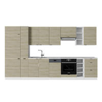 KÜCHENZEILE Fame-Line Eiche Paneel/Weiß 355 cm ohne Arbeitsplatte - Hellbraun/Weiß, Holzwerkstoff (355/81.6/46cm) - Vicco