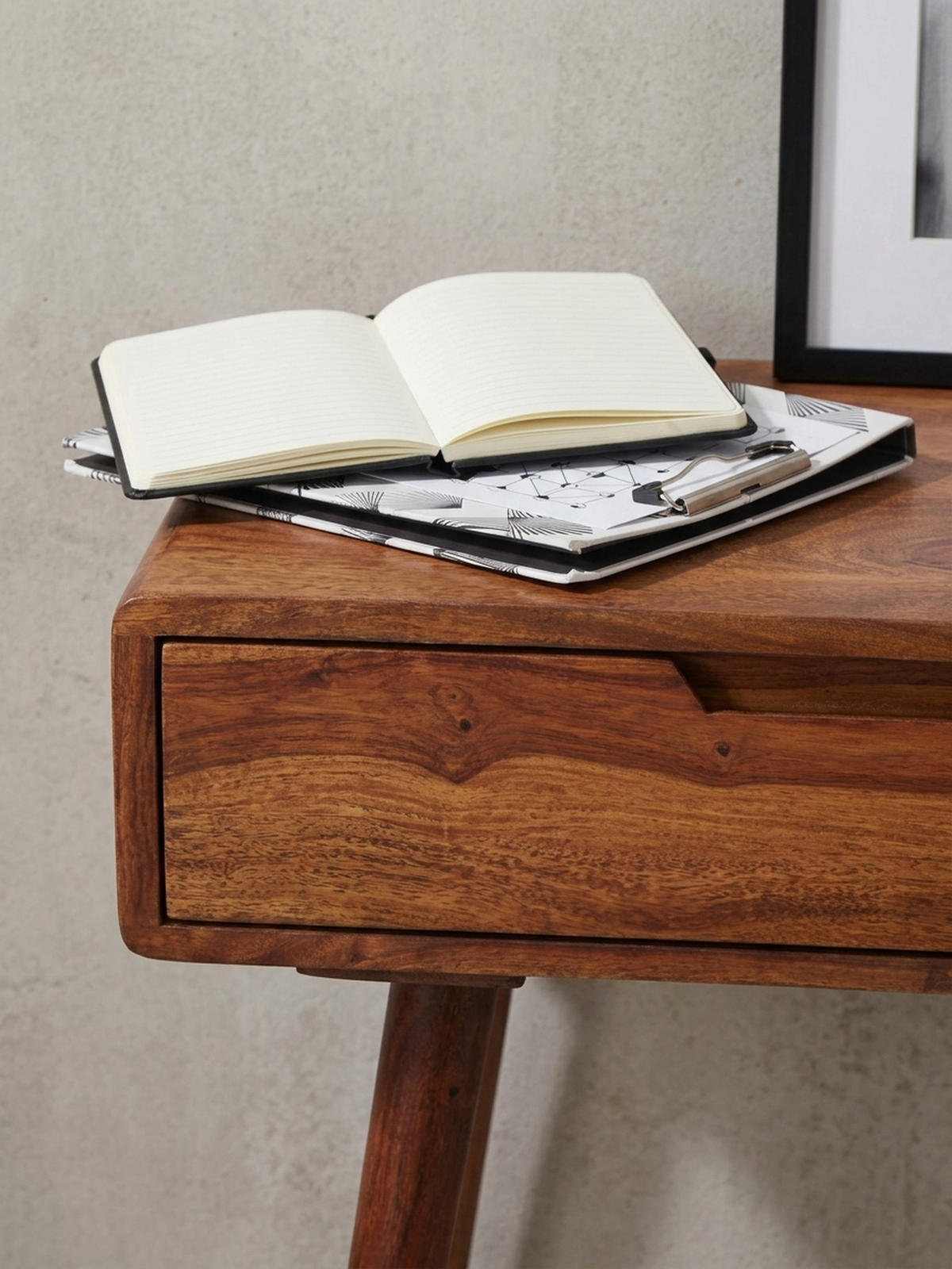 KONSOLENTISCH – Massivholz, 90 cm, handgefertigt, Landhausstil - Braun, Holz (36/90/76cm) - KADIMA DESIGN