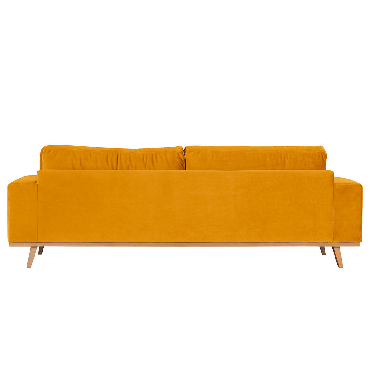 3-SITZER SOFA - Gelb/Buchefarben, Textil (237/81/88cm) - home24