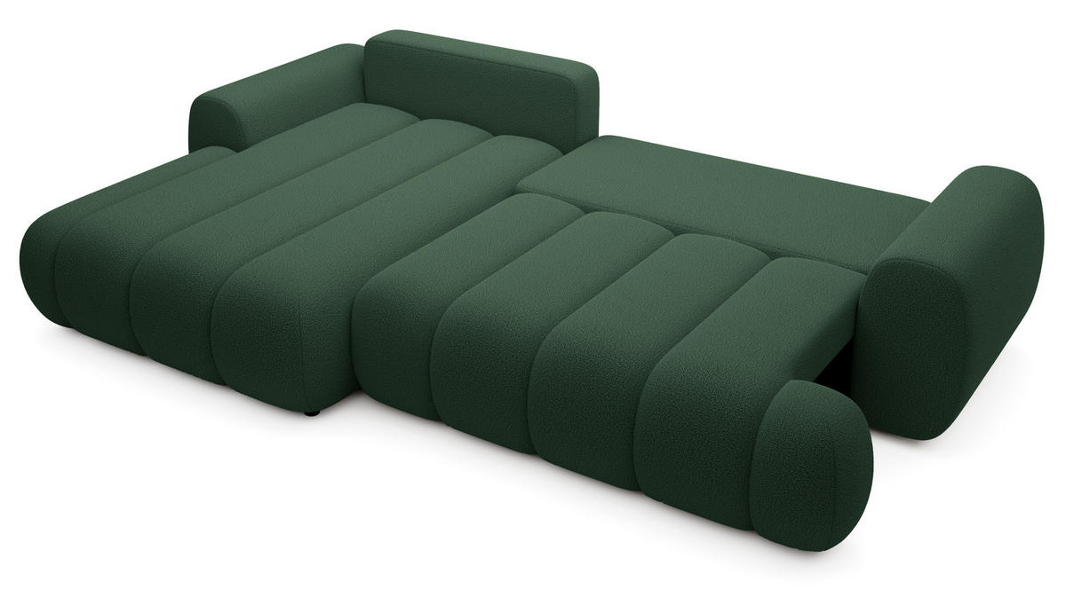 ECKSOFA mit Bettkasten Puro 270 cm, Links, Grün - Grün, Holz (272/168cm) - Emporius