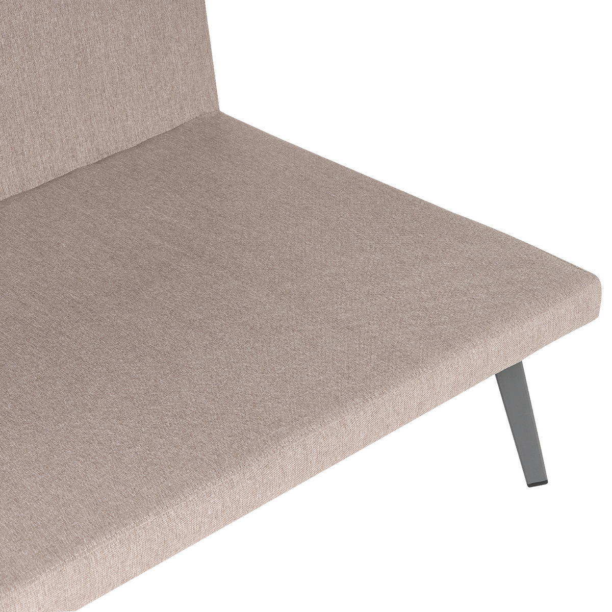 GARTENSOFA 3-Sitzer linke seite beige modular Loretello - Beige/Grau, Textil (243/70/76cm) - Beliani