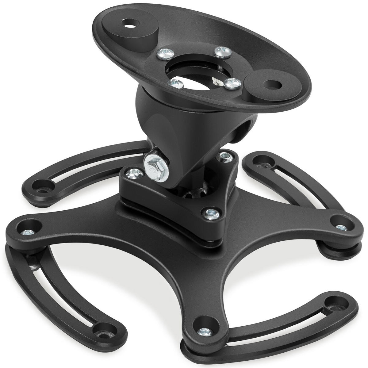 DECKENHALTERUNG für Beamer Universal, Aluminium, 360° Kugelgelenk, bis 30 kg, schwarz - Schwarz, Metall (12/0.2/23.5cm) - tectake