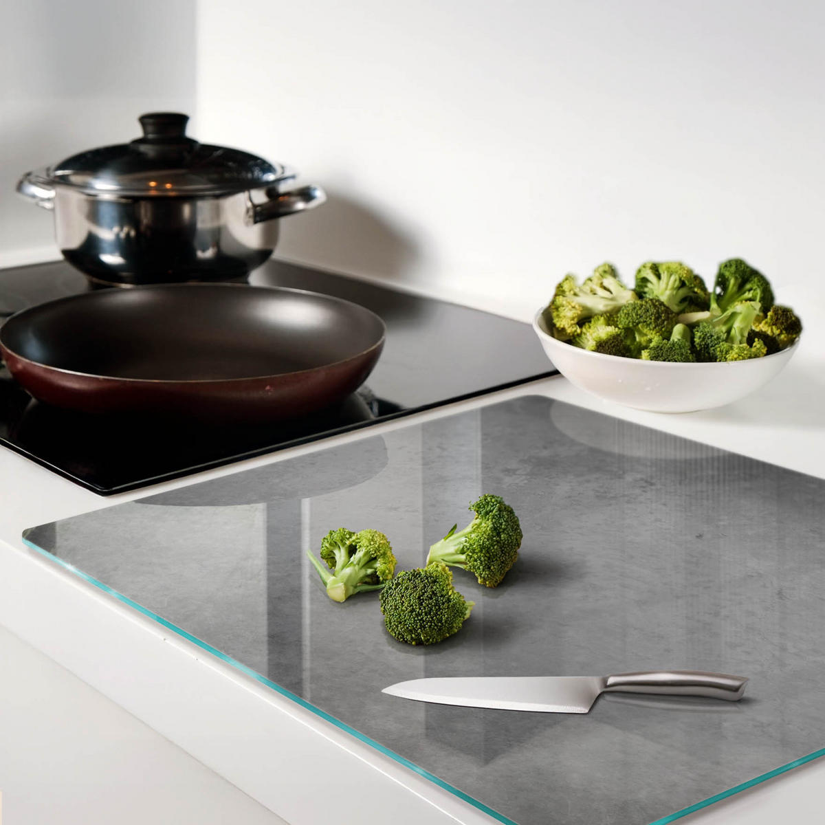 GLASPLATTE 60x52 cm Beton - Grau, Glas (60/0.4/52cm) - TULUP