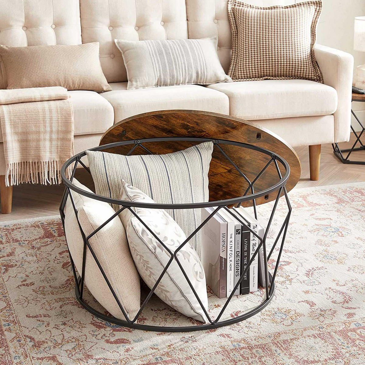 COUCHTISCH BEISTELLTISCH - Braun, Holzwerkstoff (80/80/45cm) - Hansiro