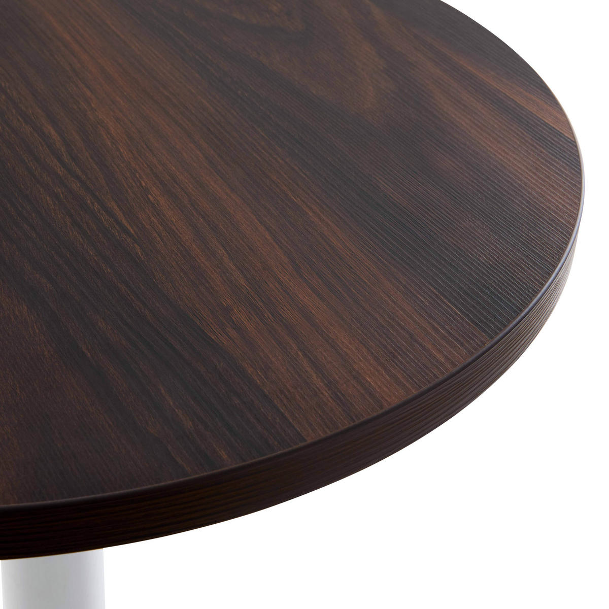 TISCHPLATTE runder 60 cm, Holz - Eichefarben/Dunkelbraun, Kunststoff (60/2.5/60cm) - Oviala
