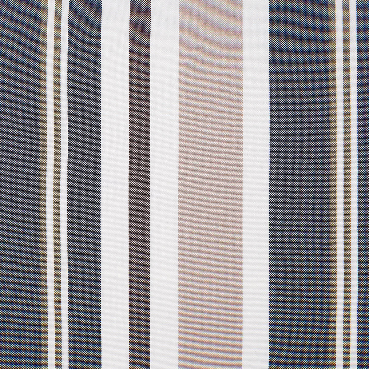 GARTENKISSEN 2er-Set dunkelblau/beige gestreift 40/70 cm Kastos - Hellbraun, Textil (40/70cm) - Beliani
