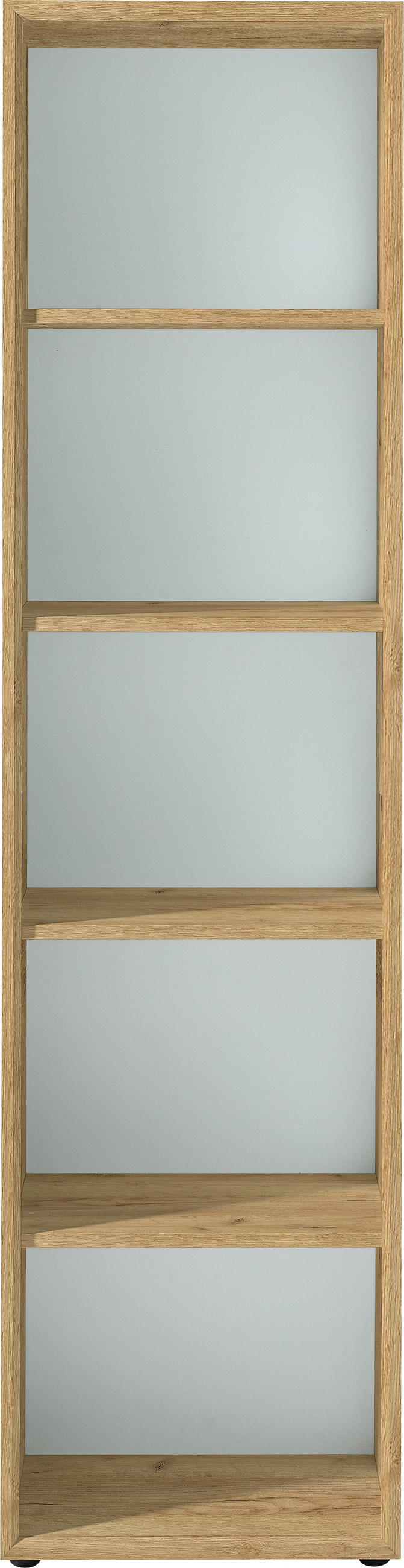 AKTENREGAL hoch schmal MUENCHEN 50x37x196 cm | 5 Ordnerhöhen | Chalet-Eiche-Nb./Weiß - Braun, Holzwerkstoff (50/196/37cm) - KADIMA DESIGN