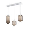 HÄNGELEUCHTE Velo 3-flammig Klar Ø 18/20/25cm - Klar/Weiß, Glas (25/25/27cm) - s.luce