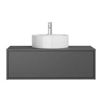 EINZELWASCHTISCH - 94 cm x 47 cm - Holz, Platte - Anthrazitgrau - TEANA - Anthrazit, Holz (94/32/47cm) - Vente-Unique