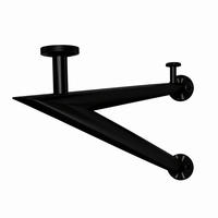 VORDACHHALTER - SET V Halter für Glasvordach - Edelstahl Schwarz - Schwarz, Metall (40/40/89.5cm) -  Glaswerk Westfalen