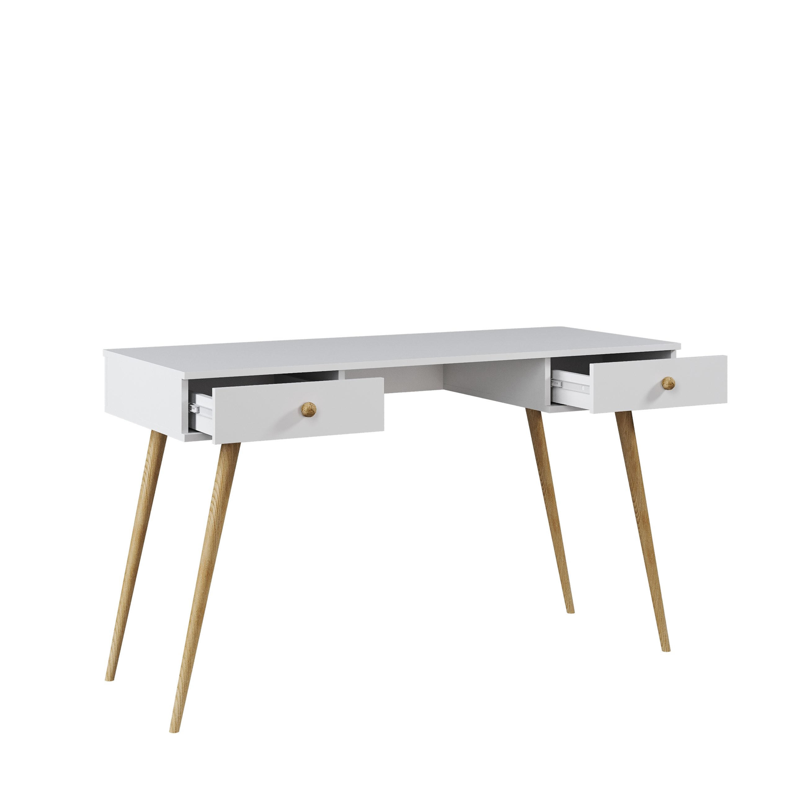 SCHREIBTISCH Laptoptisch Febog WEISS - Weiß, Holz (54/135/79cm) - Fedve