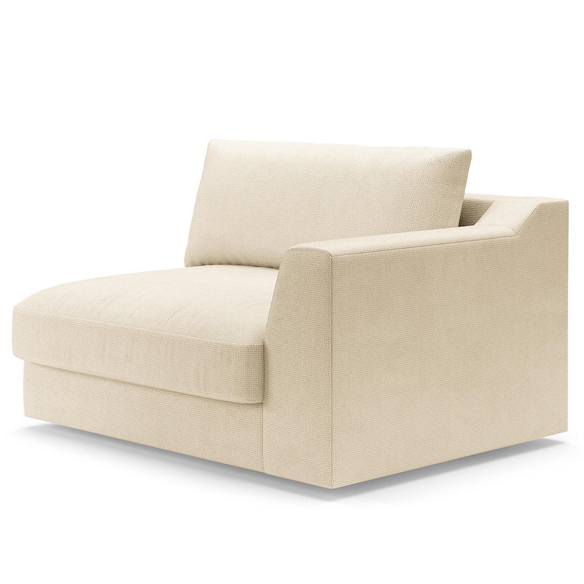 BIG-SOFA - Creme, Kunststoff/Textil (274/90/112cm) - home24