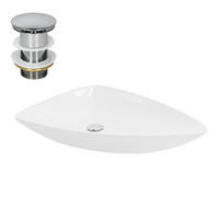WASCHBECKEN - Weiß, Keramik (46/13/69cm) - ML-DESIGN