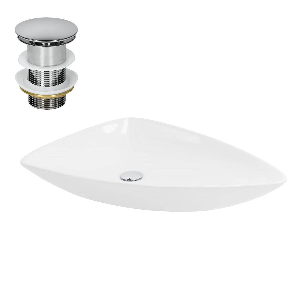 WASCHBECKEN - Weiß, Keramik (46/13/69cm) - ML-DESIGN