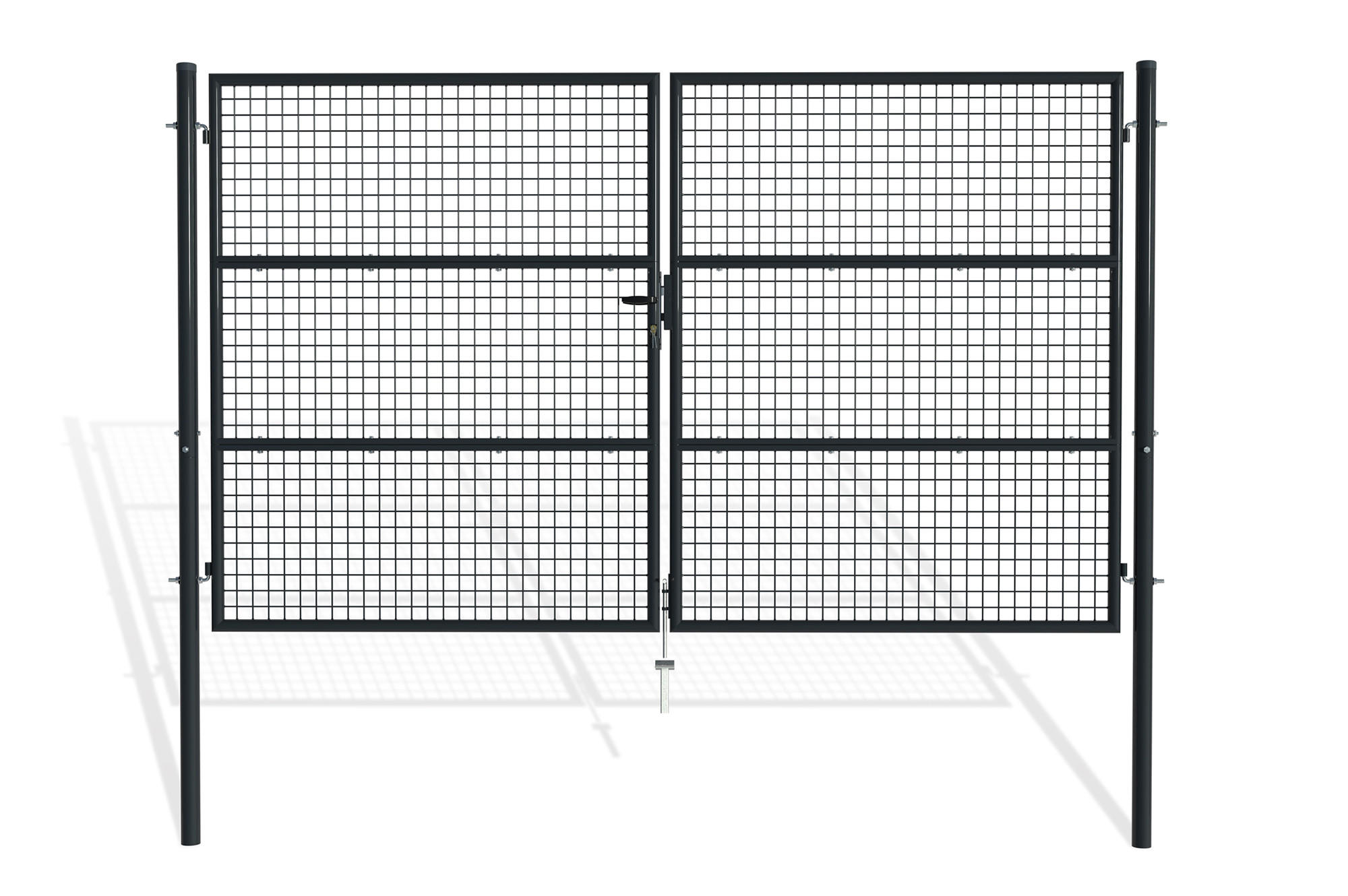 ZAUNTOR Olga Grau 3m H.180cm - Grau, Metall (392/190cm) - Casanoov