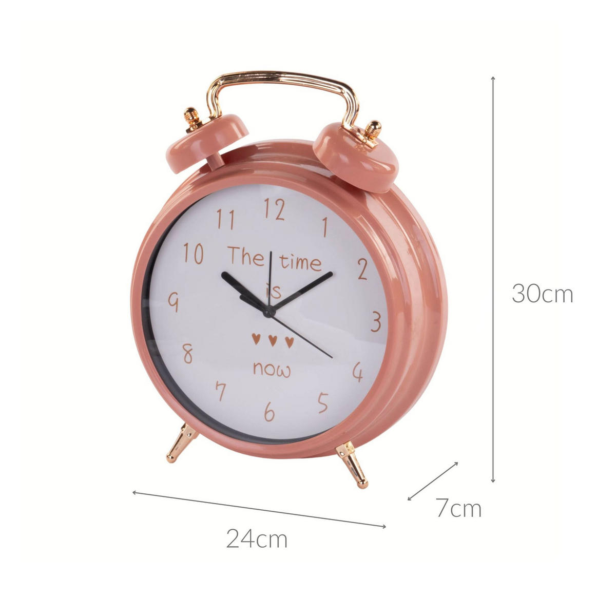 KINDERWECKER im klassischen Stil 24/7,3/30 cm - Orange, Kunststoff (7.3/30/24cm) - Home Styling Collection